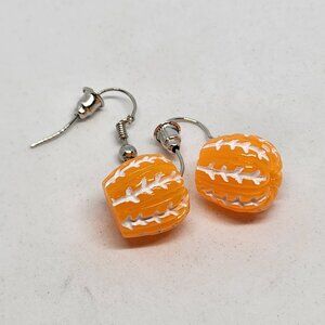 Peeled Orange Fruit Earrings Resin Hook Dangle